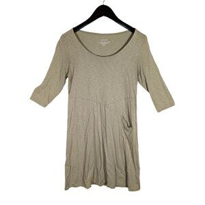 Pure Jill PJ Easy Knit Seamed Dress in Mossy Green Modal Cotton Size XS Petite
